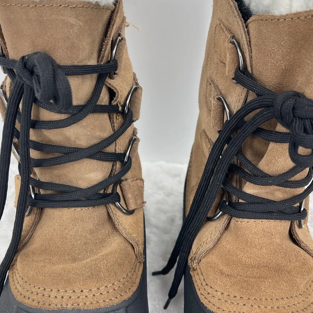 BASS LEATHER DUCK MENS  Brown and Black Winter Boots SIZE 7